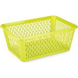 Plasticforte opbergmand/kastmandje - 13 liter - groen - kunststof - 26 x 37 x 14 cm