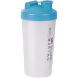 Shakebekers/shakers/bidons - 2x - 700 ml - transparant/blauw - kunststof - Fitnessartikelen