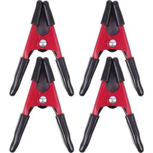 Benson Zeilklemmen/veerklemmen - 4x - staal - 10 cm - lijmklemmen