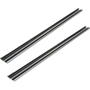 Fixman Tochtstrip - 2x - tochtwering - zilver - aluminium - 91 x 6,2 cm - deur tochtstopper