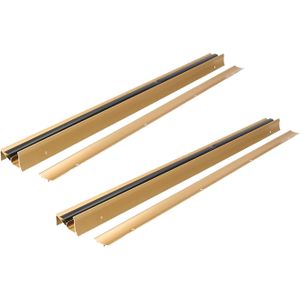 Fixman Tochtstrip - 2x - Tochtwering - Goud - Aluminium - 91 X 5,6 cm - Deur Tochtstopper