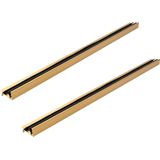 Fixman Tochtstrip - 2x - tochtwering - goud - aluminium - 91 x 5,2 cm - deur tochtstopper