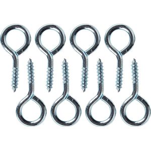 Deltafix Schroefogen - 12x - verzinkt metaal - 30 x 14 mm - ijzerwaren - Schroefogen