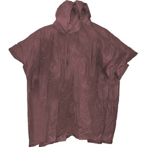 Benson Regenponcho met capuchon - 2x - bruin - herbruikbaar - PVC