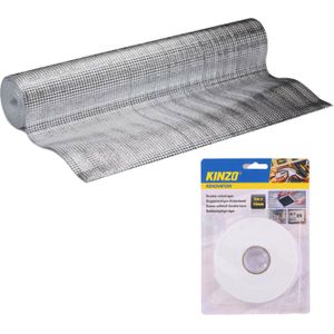 Kinzo Radiatorfolie met bevestiging tape - 250 x 50 cm - aluminium - energiebesparende isolatiefolie
