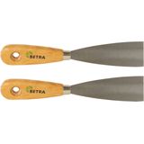 Betra Plamuurmes - 2x - werkbreedte 40 mm - conisch geslepen staal - houten greep