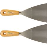 BETRA - Plamuurmessen - 2x - Bruin - Staal - Gelakt Hout