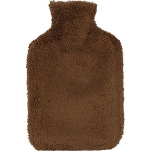 Warmwaterkruik - met extra zachte hoes - chocolade bruin - 1,75L - kruik