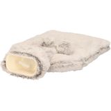 DID Warmwaterkruik - 2x - met zachte pluche hoes - lichtgrijs - 2L - kruik