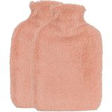 H&S Collection Warmwaterkruik - 2x - met extra zachte hoes - koraalroze - 1,75L - kruik