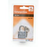 Hangslot met 3 sleutels - 2x - 30 mm - messing - kofferslot - Hangsloten