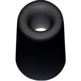 QlinQ Deurbuffer - 3x - deurstopper - zwart - rubber - 75 x 40 mm - schroefbevestiging