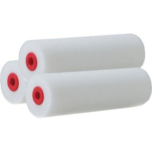 Schuim verfroller2/lakrollers - 10x - wit - 2,5 x 10 cm - Verfspullen - schilderen van hout/gips