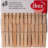 Wasknijpers ophangmandje met haak - groen - en 96x houten wasknijpers van Sorbo - was ophangen
