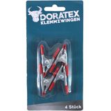 Doratex Zeilklemmen/veerklemmen - 12x - staal - 5 cm - mini lijmklemmen