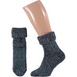 Apollo - Wollen Huissokken - Donkerblauw - Anti Slip Sokken - Warme Winter Sokken