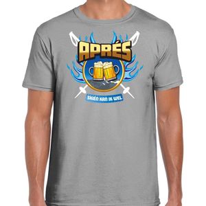 Bellatio Decorations wintersport verkleed t-shirt heren - apres skien - grijs - winter apres ski