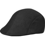 Kariban Flat cap/pet voor heren - zwart - katoen - basic hoofdmaat 58 cm