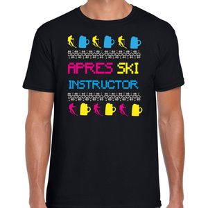 Bellatio Decorations wintersport verkleed t-shirt heren - apres ski instructor - zwart - winter
