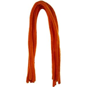 Chenilledraad - 10x - oranje - 8 mm x 50 cm - hobby/knutsel materialen - Hobbydraad