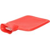 DID Warmwaterkruik - 2x - met rubberen hoes - rood - 2L - kruiken voor warme voeten/lichaam