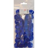 Pompons - 70x - donker blauw - 25 mm - hobby/knutsel materialen