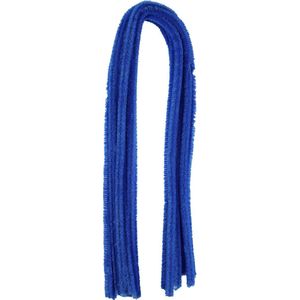 Chenilledraad - 30x - blauw - 8 mm x 50 cm - hobby/knutsel materialen