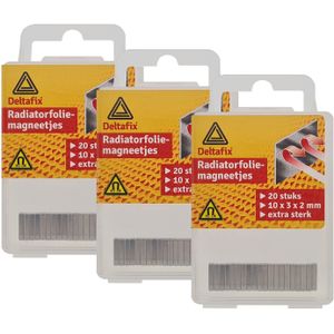 Deltafix Radiatorfolie magneten 60x - nikkel - hittebestendig - 10 x 3 x 2 mm