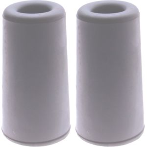 Deurbuffer - 2x - deurstopper - grijs - rubber - 75 x 40 mm - schroefbevestiging