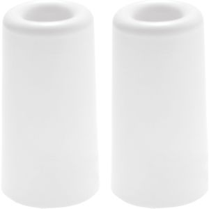 Deltafix Deurbuffer - 2x - Deurstopper - Wit - Rubber - 75 X 40 Mm - Schroefbevestiging