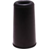 Deltafix Deurbuffer - 2x - deurstopper - zwart - rubber - 75 x 40 mm - schroefbevestiging