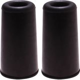 Deltafix Deurbuffer - 2x - deurstopper - zwart - rubber - 75 x 40 mm - schroefbevestiging
