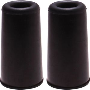 Deltafix Deurbuffer - 2x - deurstopper - zwart - rubber - 75 x 40 mm - schroefbevestiging