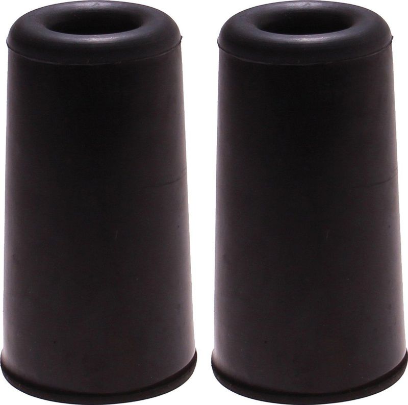 Deltafix Deurbuffer - 2x - deurstopper - zwart - rubber - 75 x 40 mm - schroefbevestiging