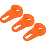 Deltafix Block it Deurwig - 3x - oranje - TPE kunststof - 12 x 3,8 cm - deurstopper - Deurstoppers