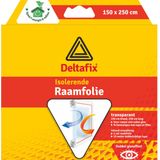 Deltafix Raam isolatiefolie - 2x - transparant - 150 x 250 cm - incl. bevestigingstape - energiebesparend