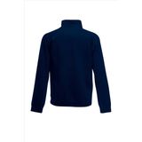 Fruit of the Loom premium sweat jacket/vest - donkerblauw - katoen/polyester