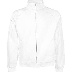Fruit of the Loom premium sweat jacket/vest - wit - katoen/polyester