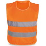 Veiligheidsvest - 10x - reflecterend - voor kinderen 3 tot 12 jaar - fluoriserend oranje - Veiligheidshesje