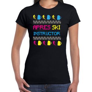 Bellatio Decorations Apres ski t-shirt dames - apres ski instructor - zwart - winter