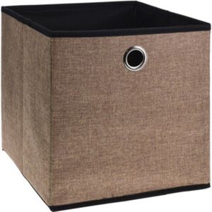 Storage Solutions Opbergmand/kastmand - 28 liter - bruin - 30 x 30 x 30 cm - Vakkenkast manden