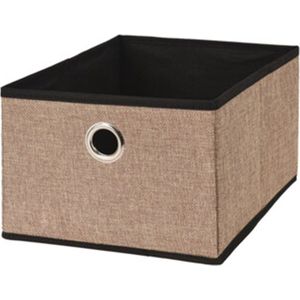 Storage Solutions Opbergmand/kastmand - 15 liter - bruin - 32 x 25 x 18 cm - Vakkenkast manden