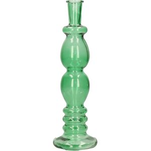 Ideas 4 Seasons Bloemenvaas Florence - groen glas - helder - D9 x H28 cm