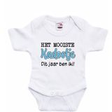 Bellatio Decorations - Rompertje - Wit/Blauw - 100% Katoen - Kadootje voor Vaderdag