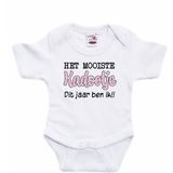 Bellatio Decorations - Rompertje - Wit/Roze - 100% Katoen - Kadootje