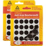Deltafix Anti-krasvilt - 40x - zwart - 17 mm - rond - zelfklevend - meubel beschermvilt