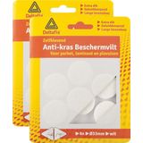 Deltafix Anti-krasvilt - 12x - wit - 33 mm - rond - zelfklevend - meubel beschermvilt