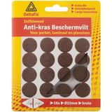 Deltafix - Anti-krasvilt - Bruin - 32x - 22 mm - Rond - Zelfklevend