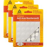 Deltafix Anti-krasvilt - 60x - wit - 17 mm - rond - zelfklevend - meubel beschermvilt