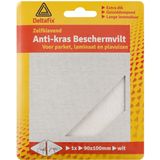 Deltafix Anti-krasvilt - 4x knipvel - wit - 90 x 100 mm - rechthoek - zelfklevend - meubel beschermvilt